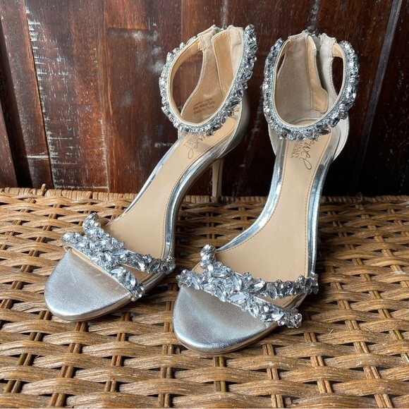 Mischka Caroline Embellished Jewel Badgley Mischka Sandal Jewel